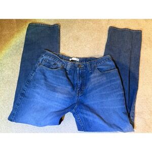 Route 66 Mens Straight Leg Jeans Medium Wash Blue Denim 100% Cotton 36x34